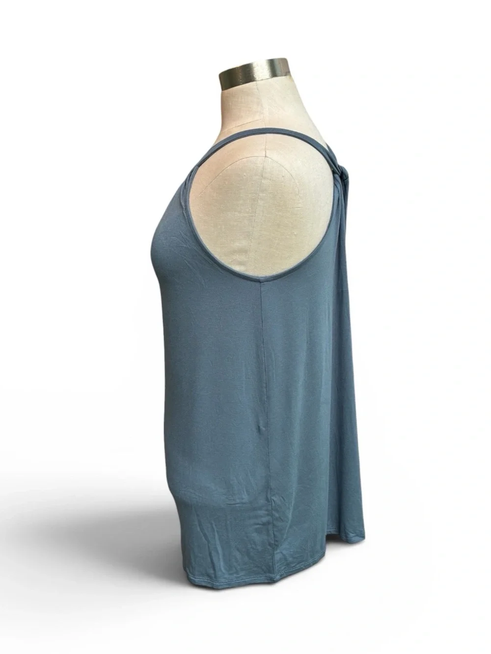 LOFT Slate-Blue Halter Mock-Neck Tank